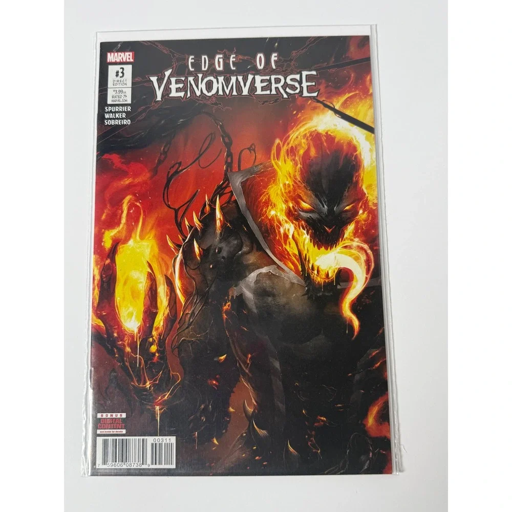 Marvel Edge of Venomverse 3 Ghost Rider Venom Francesco Mattina Cover 2017